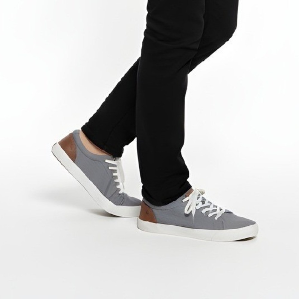 Sperry Top-Sider Canvas Sneakers Gray Brown Lace Up Boat Size‎ 6M